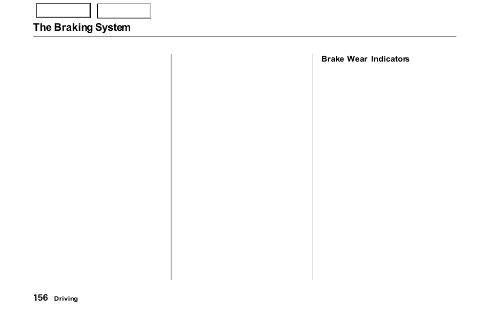 The braking system | Acura 2000 NSX - Owner's Manual User Manual | Page 159 / 304