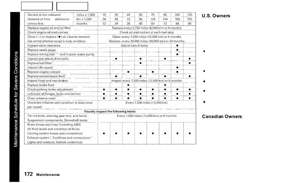 Acura 2000 NSX - Owner's Manual User Manual | Page 175 / 304