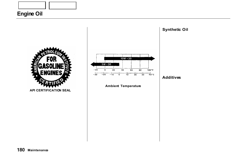 Engine oil | Acura 2000 NSX - Owner's Manual User Manual | Page 183 / 304