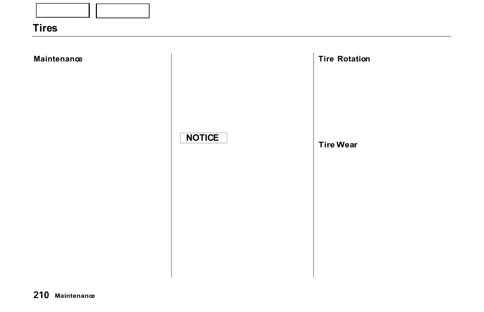 Tires | Acura 2000 NSX - Owner's Manual User Manual | Page 213 / 304
