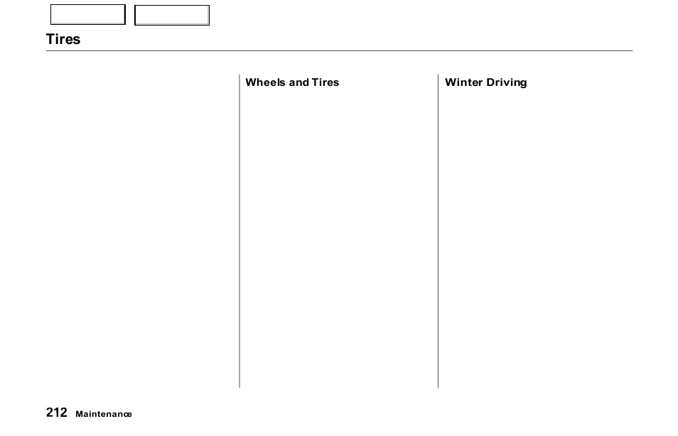 Tires | Acura 2000 NSX - Owner's Manual User Manual | Page 215 / 304