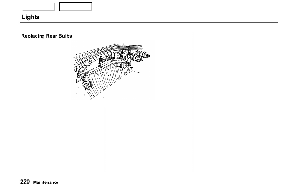 Lights | Acura 2000 NSX - Owner's Manual User Manual | Page 223 / 304