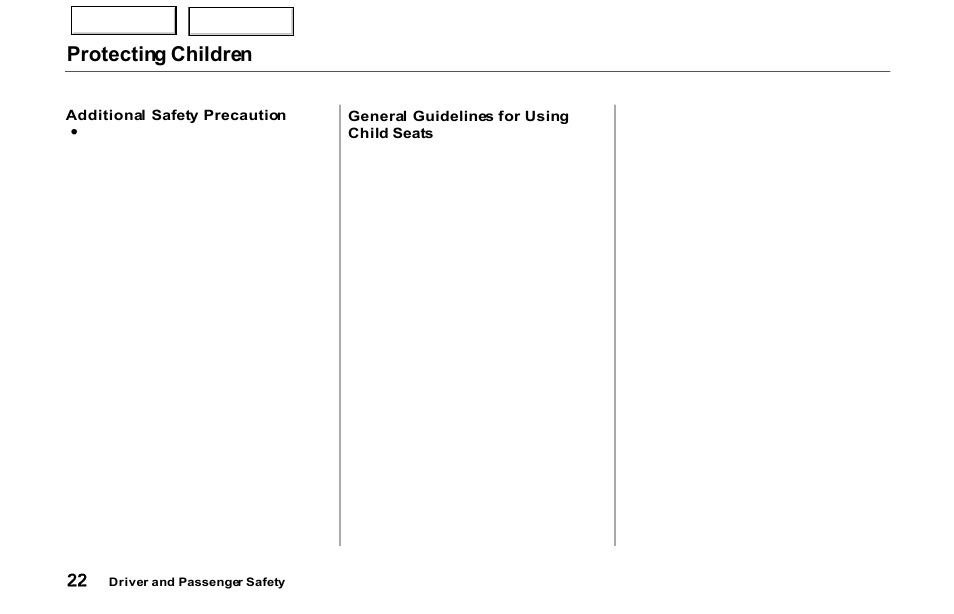 Seats, Protecting children | Acura 2000 NSX - Owner's Manual User Manual | Page 25 / 304