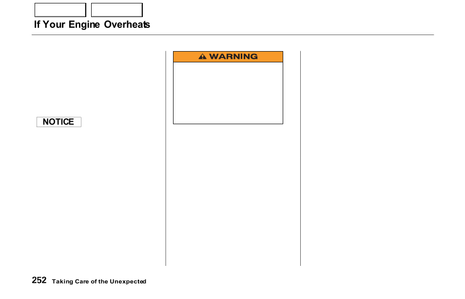 If your engine overheats | Acura 2000 NSX - Owner's Manual User Manual | Page 255 / 304