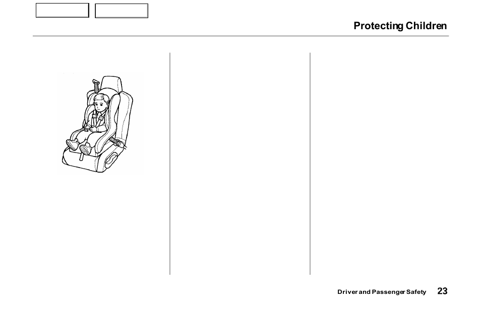 Protecting children | Acura 2000 NSX - Owner's Manual User Manual | Page 26 / 304