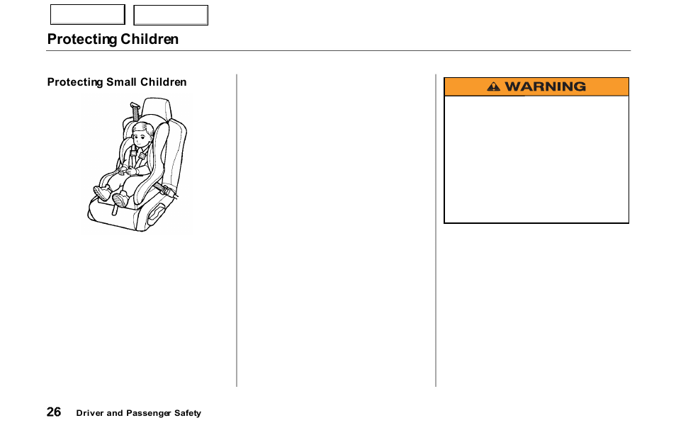 Protecting children | Acura 2000 NSX - Owner's Manual User Manual | Page 29 / 304