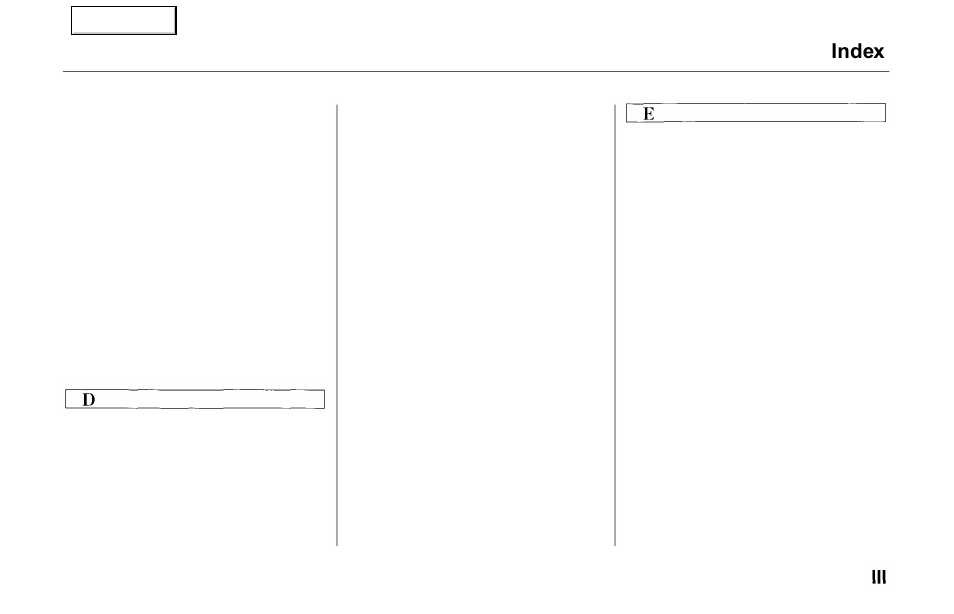 Index | Acura 2000 NSX - Owner's Manual User Manual | Page 296 / 304