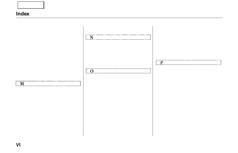 Index | Acura 2000 NSX - Owner's Manual User Manual | Page 299 / 304