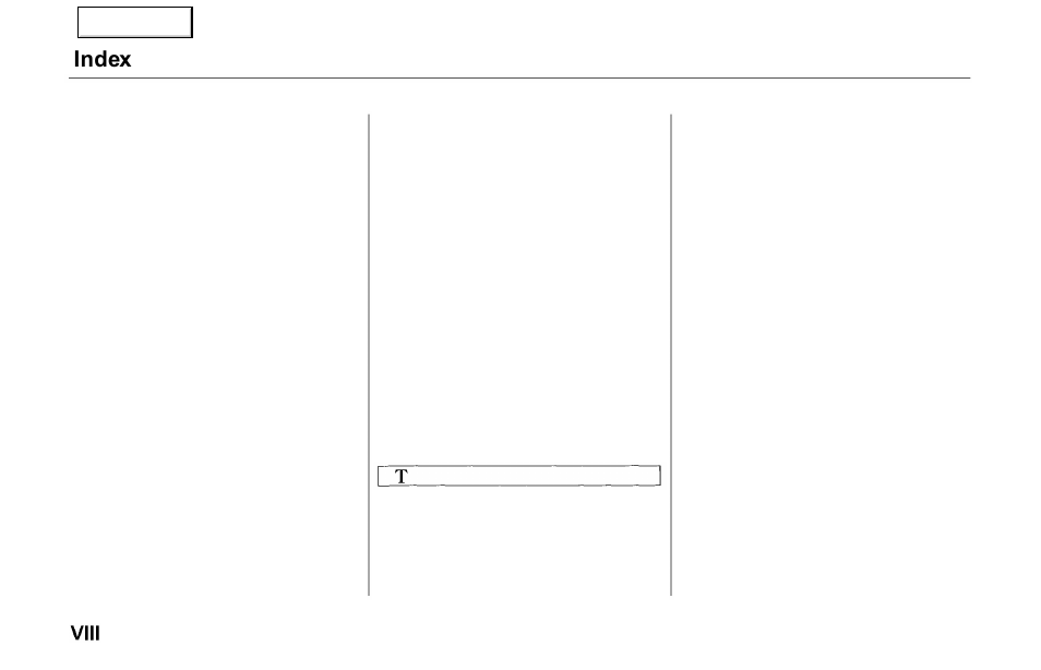 Index | Acura 2000 NSX - Owner's Manual User Manual | Page 301 / 304