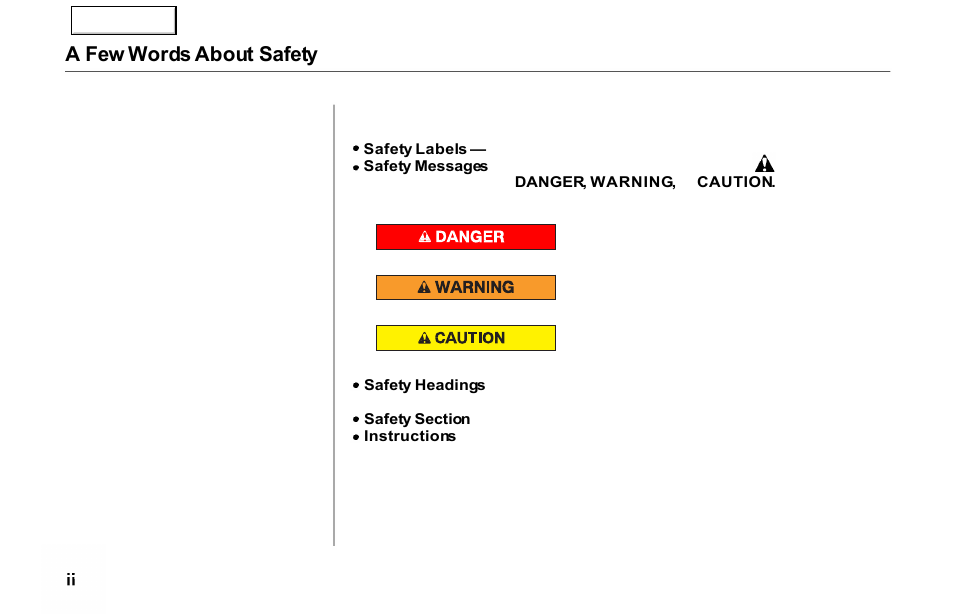 A few words about safety | Acura 2000 NSX - Owner's Manual User Manual | Page 4 / 304