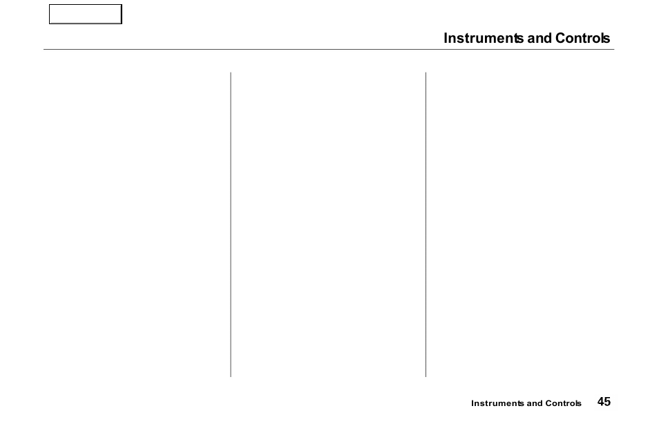 Instruments and controls | Acura 2000 NSX - Owner's Manual User Manual | Page 48 / 304
