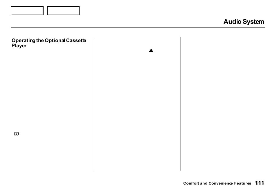 Audio system | Acura 2000 Integra Sedan - Owner's Manual User Manual | Page 114 / 273