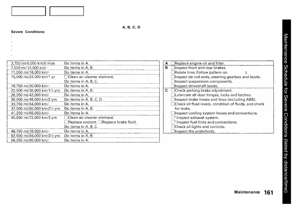 Acura 2000 Integra Sedan - Owner's Manual User Manual | Page 164 / 273