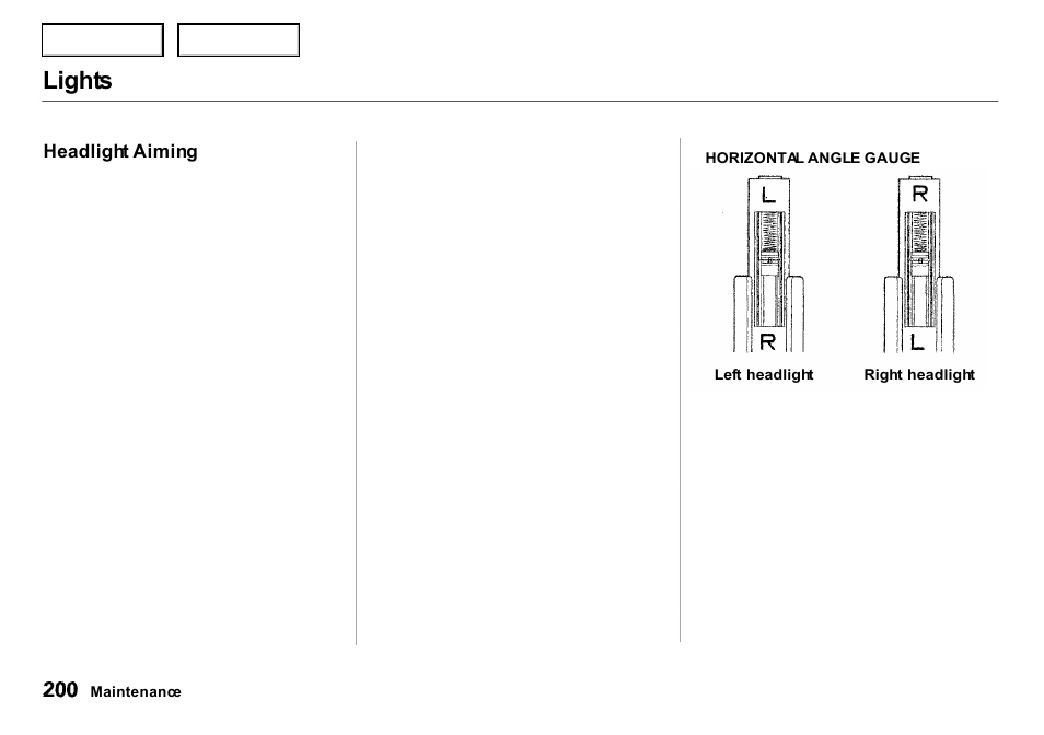 Lights | Acura 2000 Integra Sedan - Owner's Manual User Manual | Page 203 / 273