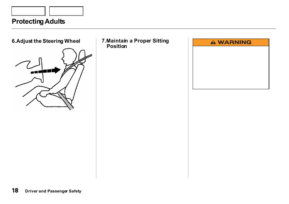 Protecting adults | Acura 2000 Integra Sedan - Owner's Manual User Manual | Page 21 / 273