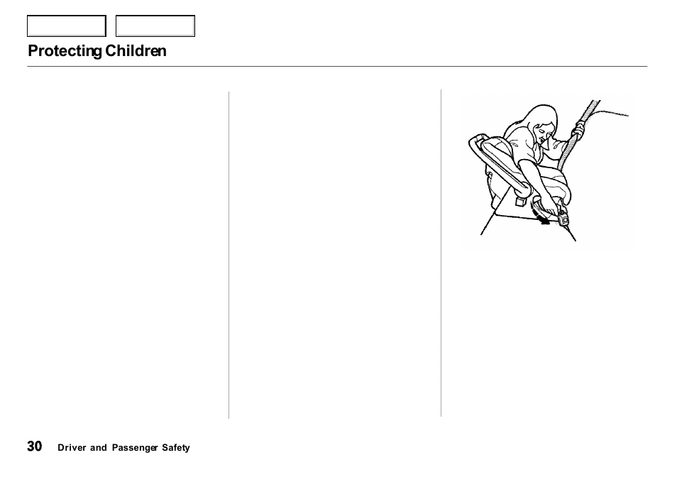 Protecting children | Acura 2000 Integra Sedan - Owner's Manual User Manual | Page 33 / 273