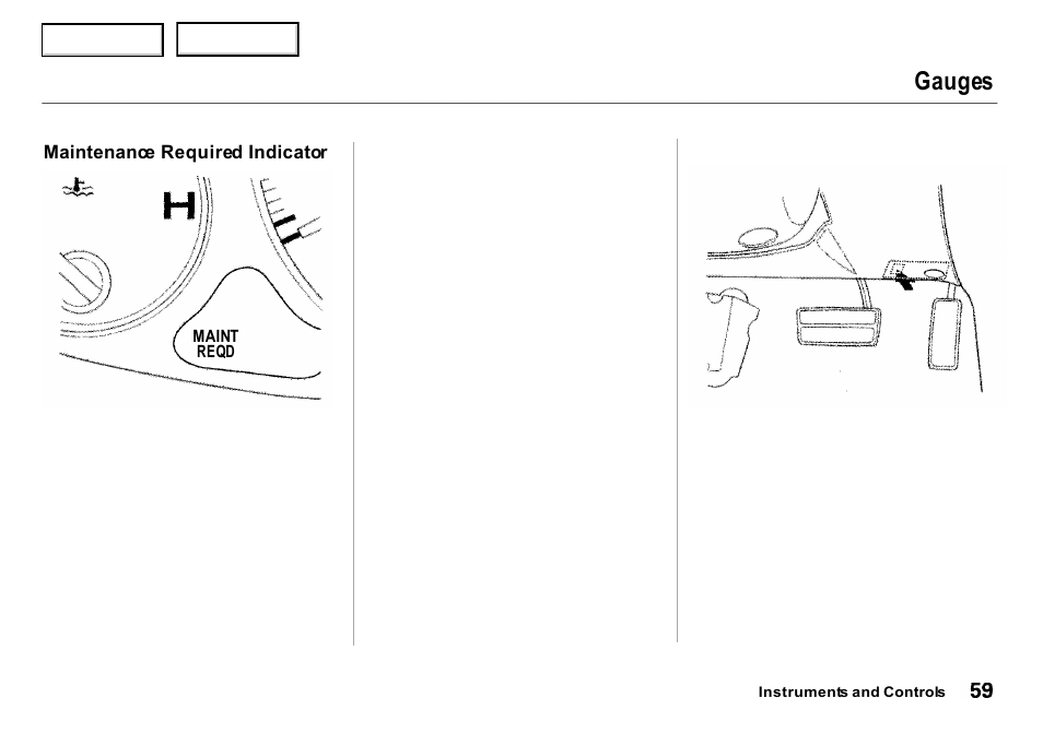 Gauges | Acura 2000 Integra Sedan - Owner's Manual User Manual | Page 62 / 273