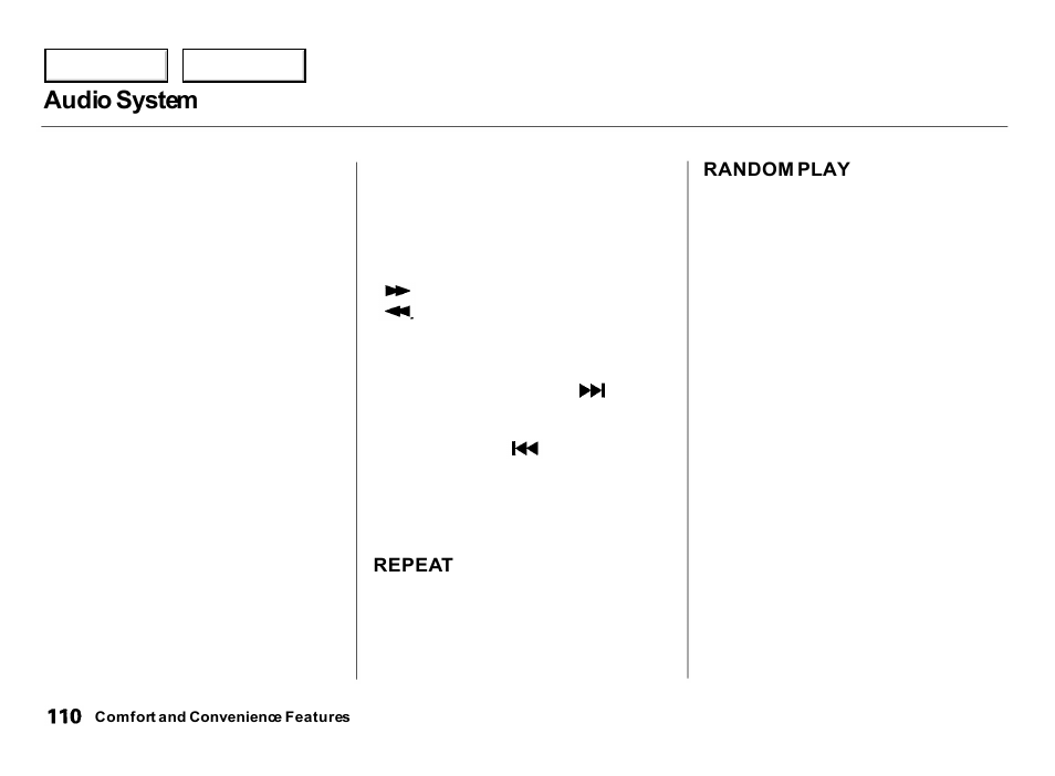 Audio system | Acura 2000 Integra Hatchback - Owner's Manual User Manual | Page 113 / 279