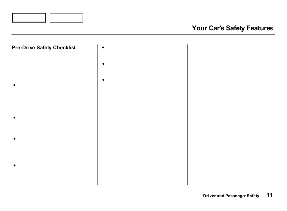 Your car's safety features | Acura 2000 Integra Hatchback - Owner's Manual User Manual | Page 14 / 279