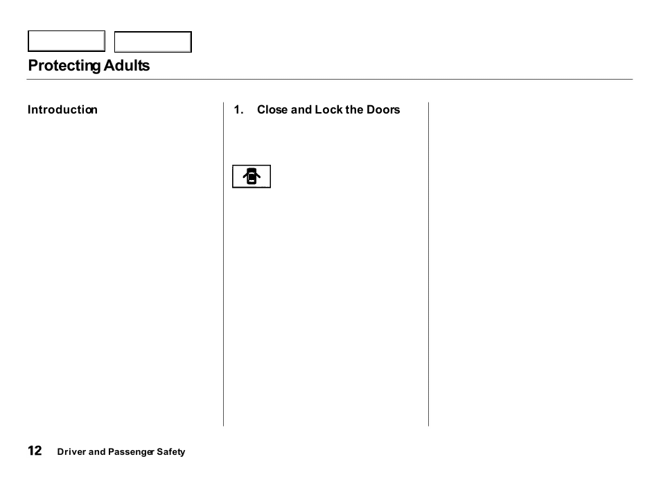 Protecting adults | Acura 2000 Integra Hatchback - Owner's Manual User Manual | Page 15 / 279