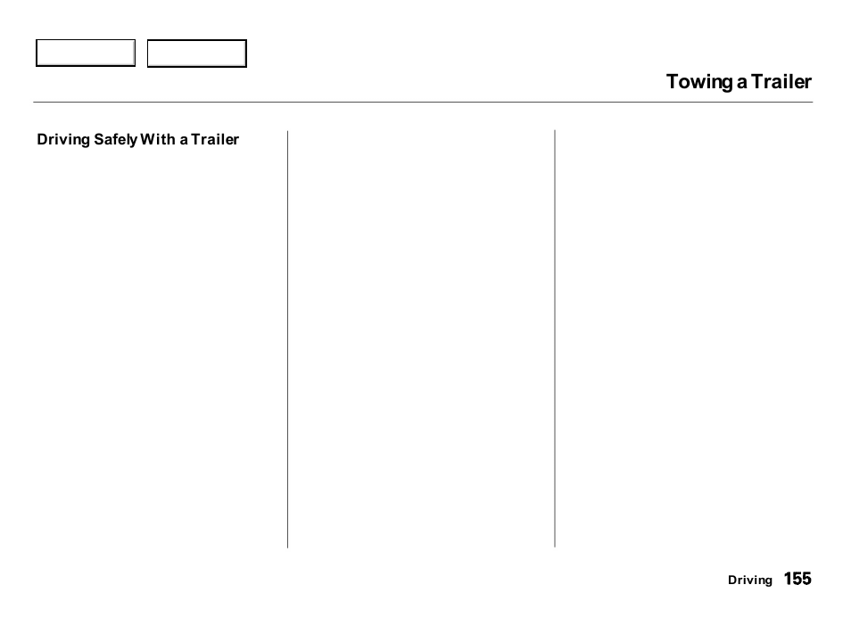 Towing a trailer | Acura 2000 Integra Hatchback - Owner's Manual User Manual | Page 158 / 279