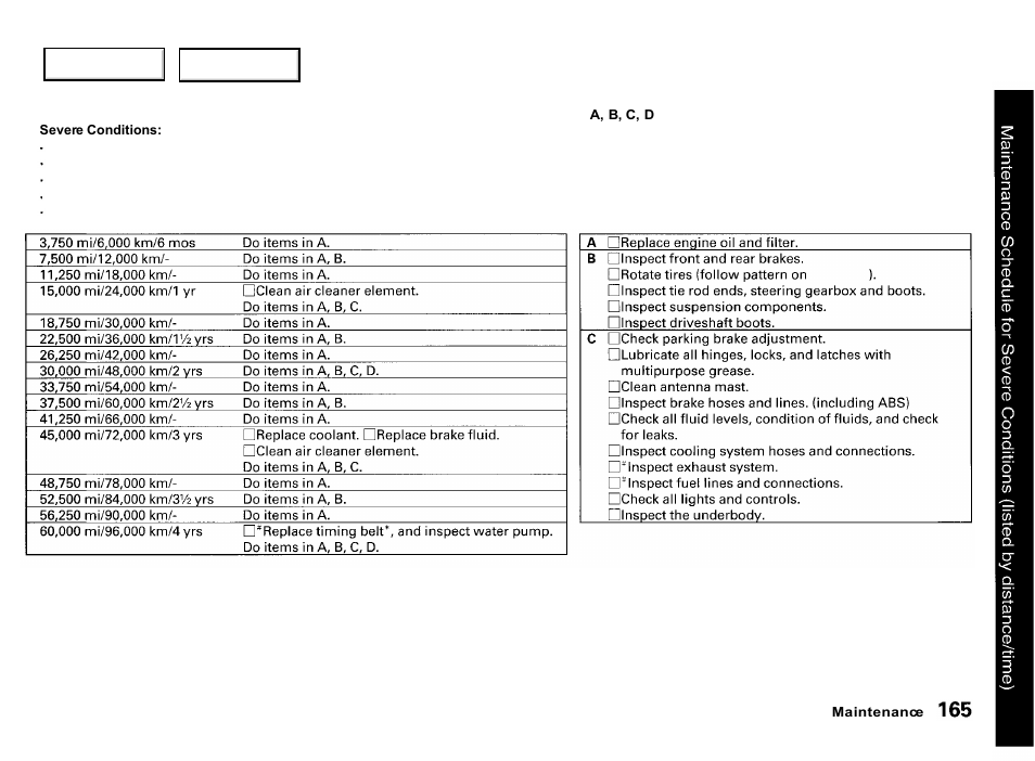 Acura 2000 Integra Hatchback - Owner's Manual User Manual | Page 168 / 279