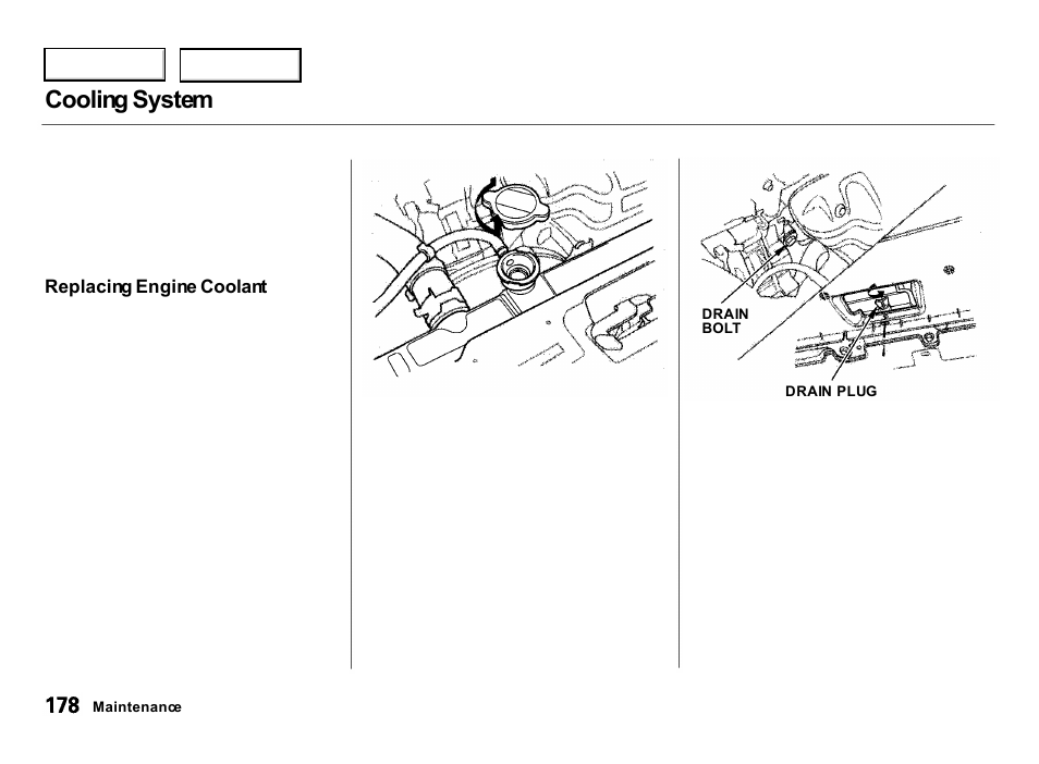 Cooling system | Acura 2000 Integra Hatchback - Owner's Manual User Manual | Page 181 / 279