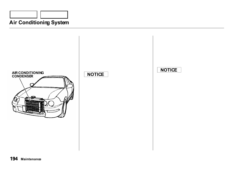 Air conditioning system | Acura 2000 Integra Hatchback - Owner's Manual User Manual | Page 197 / 279