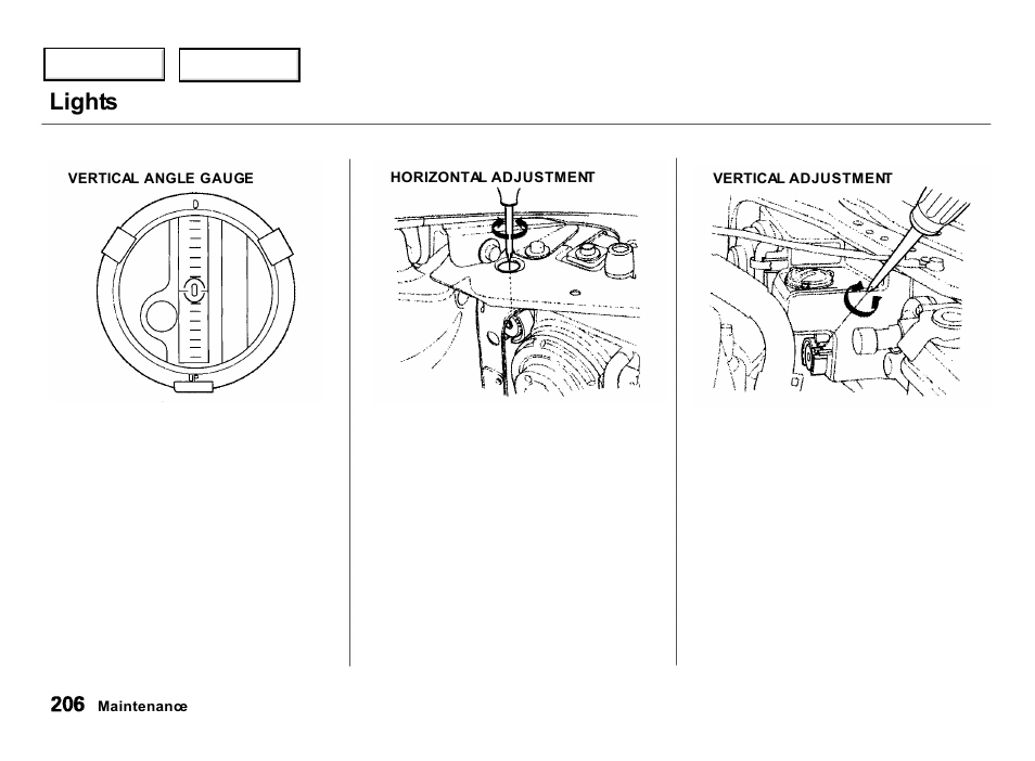 Lights | Acura 2000 Integra Hatchback - Owner's Manual User Manual | Page 209 / 279