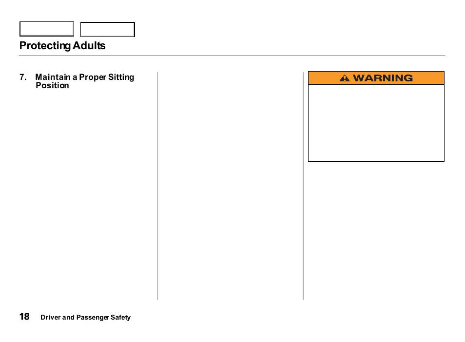 Protecting adults | Acura 2000 Integra Hatchback - Owner's Manual User Manual | Page 21 / 279