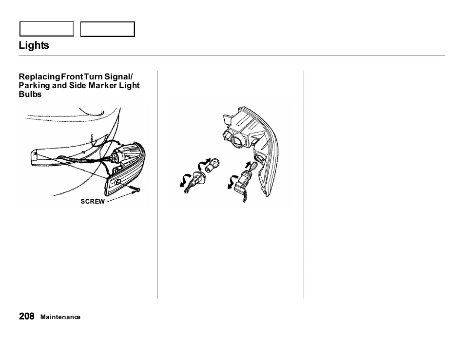 Lights | Acura 2000 Integra Hatchback - Owner's Manual User Manual | Page 211 / 279