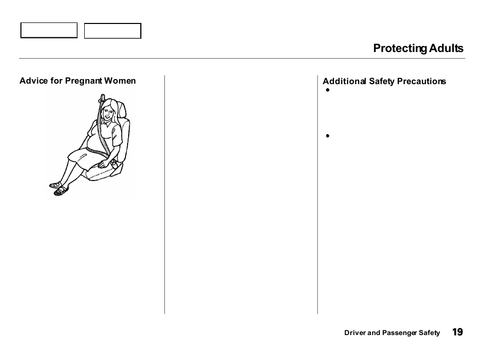 Protecting adults | Acura 2000 Integra Hatchback - Owner's Manual User Manual | Page 22 / 279