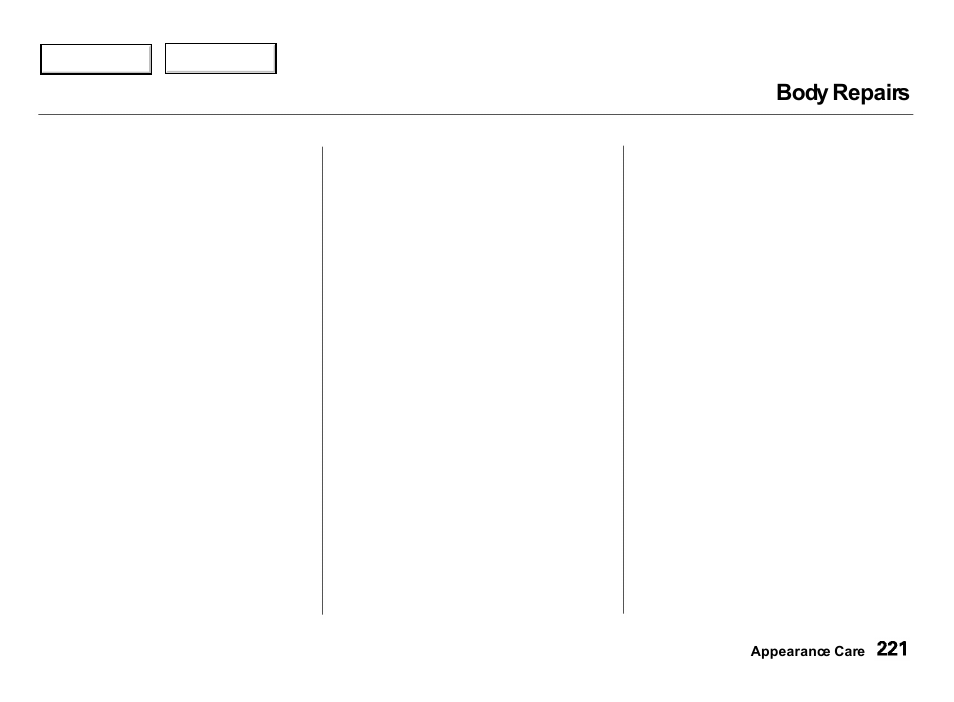 Body repairs | Acura 2000 Integra Hatchback - Owner's Manual User Manual | Page 224 / 279