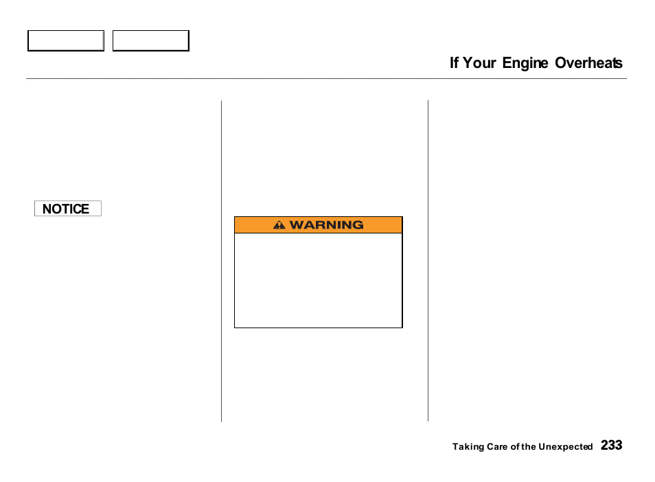 If your engine overheats | Acura 2000 Integra Hatchback - Owner's Manual User Manual | Page 236 / 279