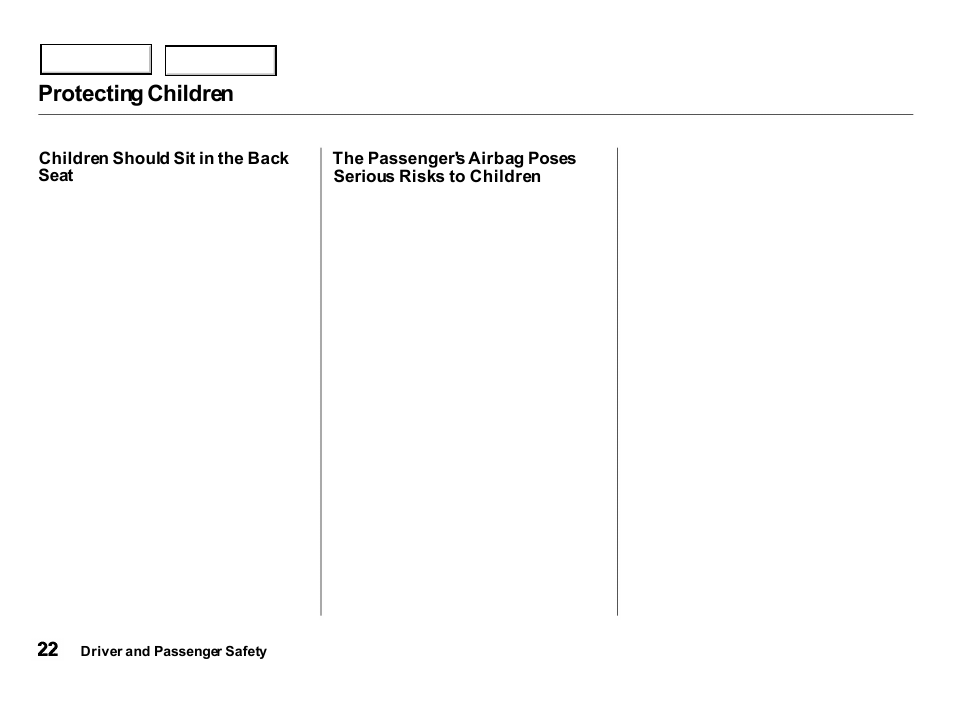 Protecting children | Acura 2000 Integra Hatchback - Owner's Manual User Manual | Page 25 / 279