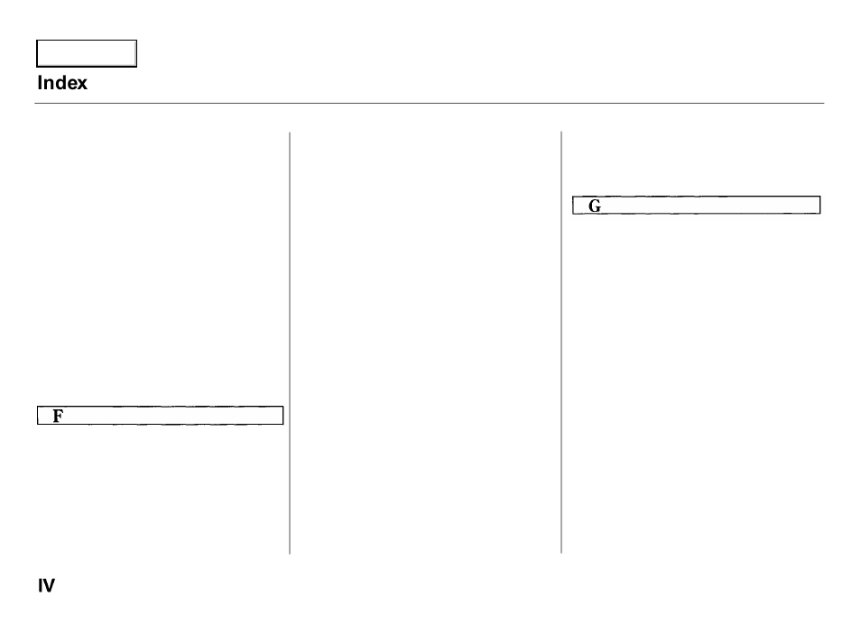 Index | Acura 2000 Integra Hatchback - Owner's Manual User Manual | Page 273 / 279