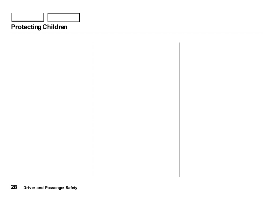 Protecting children | Acura 2000 Integra Hatchback - Owner's Manual User Manual | Page 31 / 279