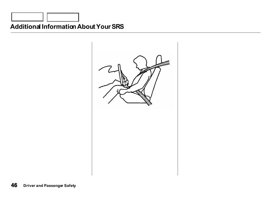 Additional information about your srs | Acura 2000 Integra Hatchback - Owner's Manual User Manual | Page 49 / 279