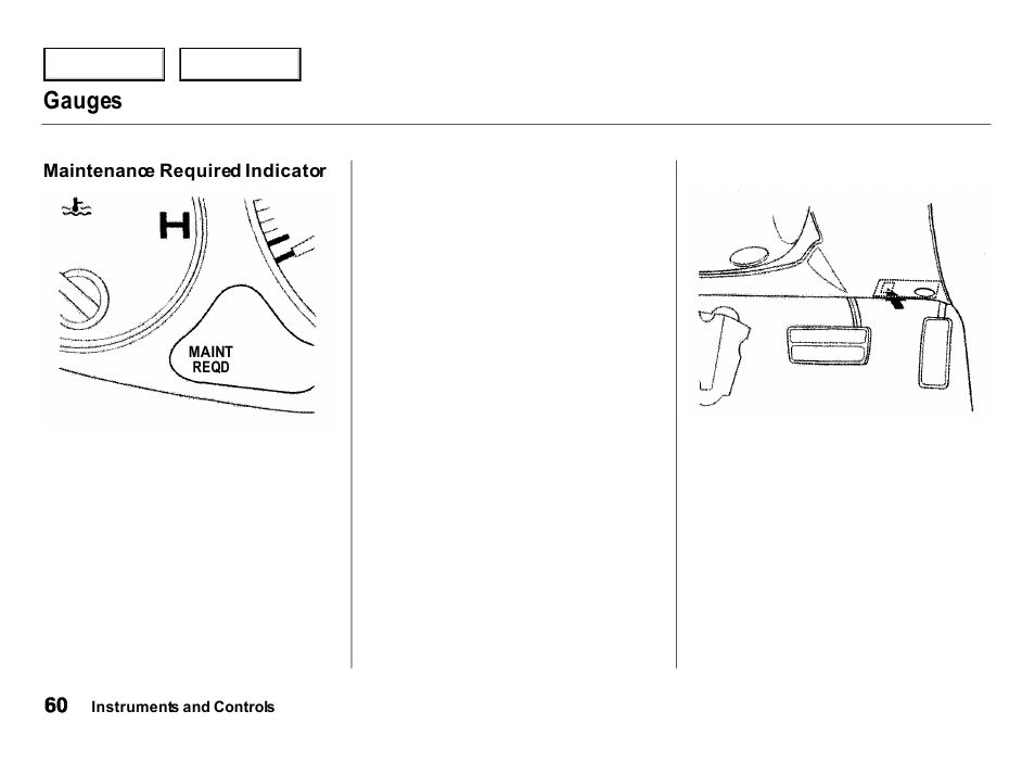 Gauges | Acura 2000 Integra Hatchback - Owner's Manual User Manual | Page 63 / 279