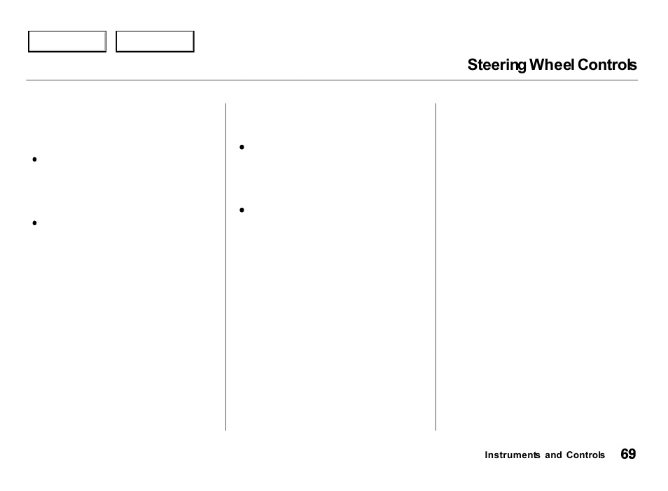 Steering wheel controls | Acura 2000 Integra Hatchback - Owner's Manual User Manual | Page 72 / 279