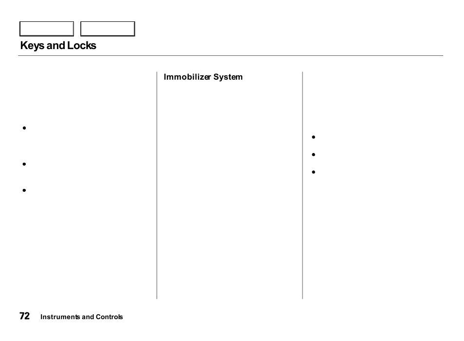 Keys and locks | Acura 2000 Integra Hatchback - Owner's Manual User Manual | Page 75 / 279