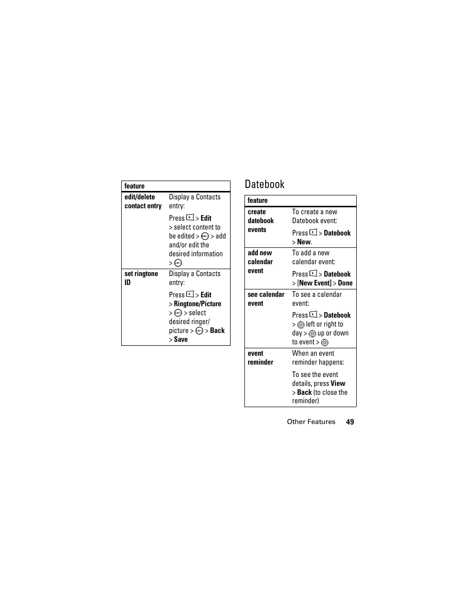 Datebook | Boost Mobile i855 User Manual | Page 53 / 84