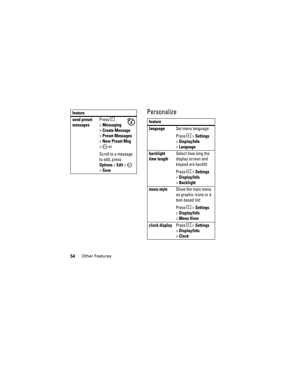 Personalize | Boost Mobile i855 User Manual | Page 58 / 84