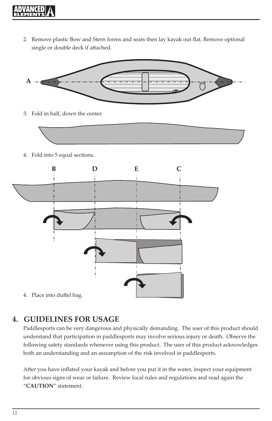 Guidelines for usage | Advanced Elements AE1007 User Manual | Page 12 / 20