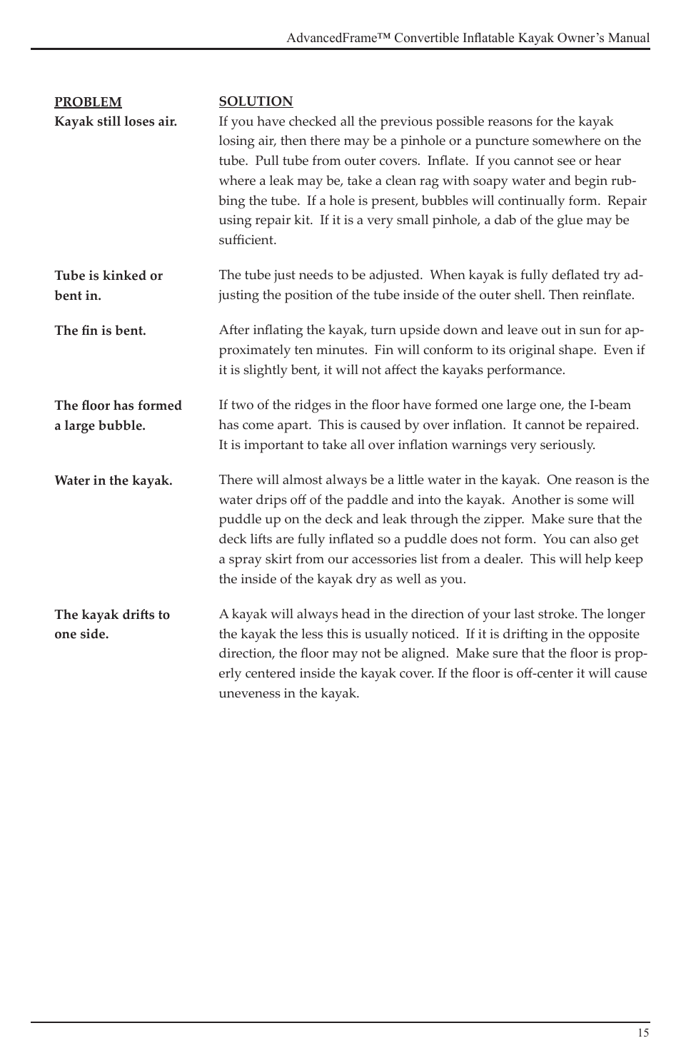 Advanced Elements AE1007 User Manual | Page 15 / 20