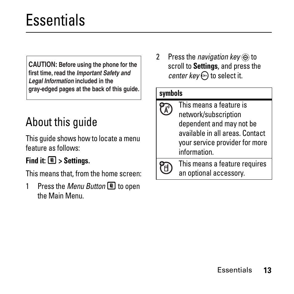 Essentials, About this guide | Boost Mobile i290 User Manual | Page 17 / 97