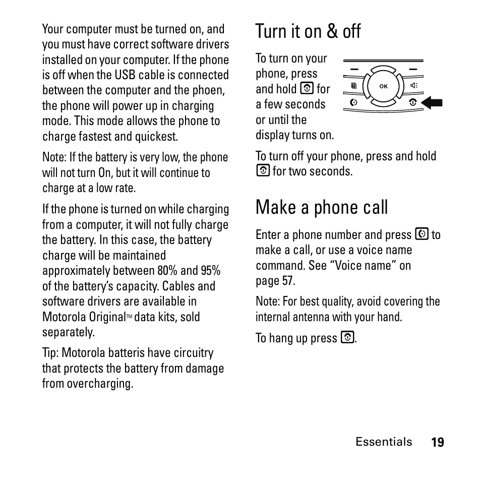 Turn it on & off, Make a phone call, Turn it on & off make a phone call | Boost Mobile i290 User Manual | Page 23 / 97