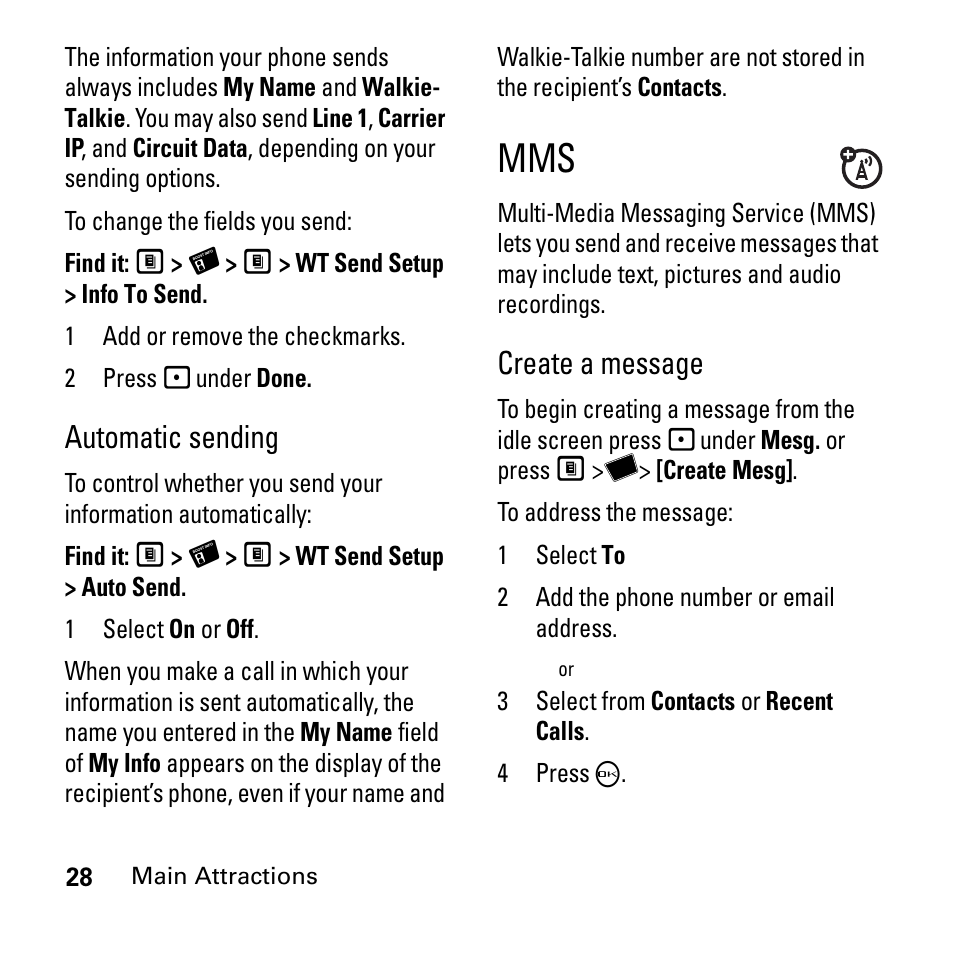 Automatic sending, Create a message | Boost Mobile i290 User Manual | Page 32 / 97