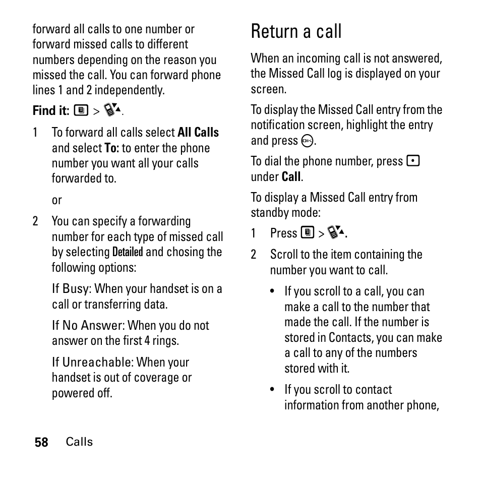 Return a call | Boost Mobile i290 User Manual | Page 62 / 97