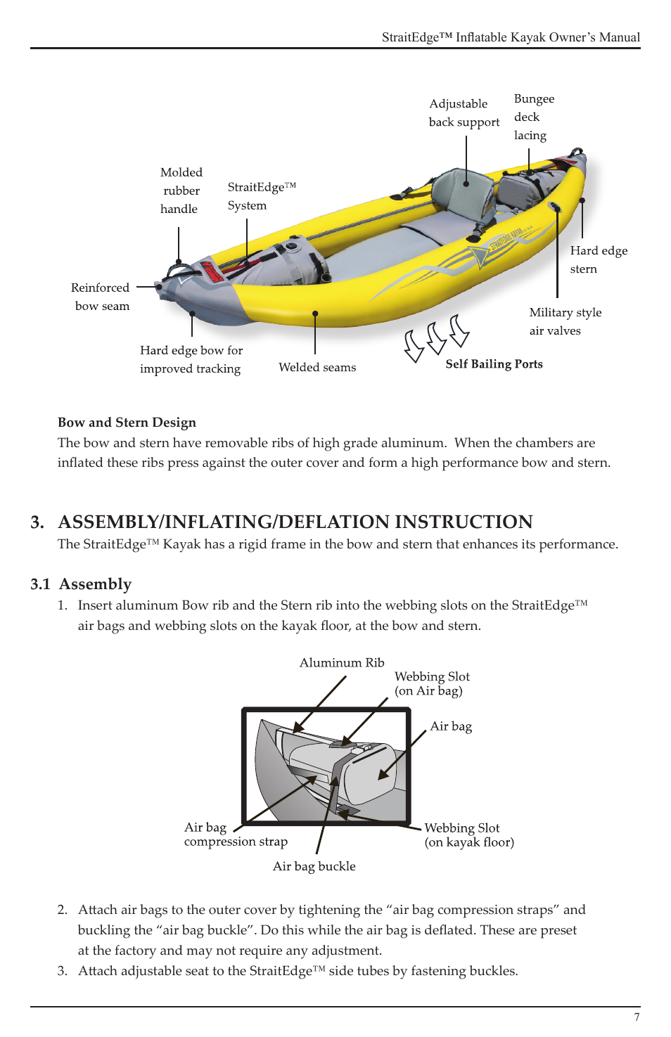 Assembly/inflating/deflation instruction | Advanced Elements AE1006 User Manual | Page 7 / 20